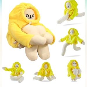 Plush banana man toy